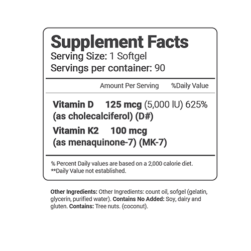 Vitamin D3 + K2 BN