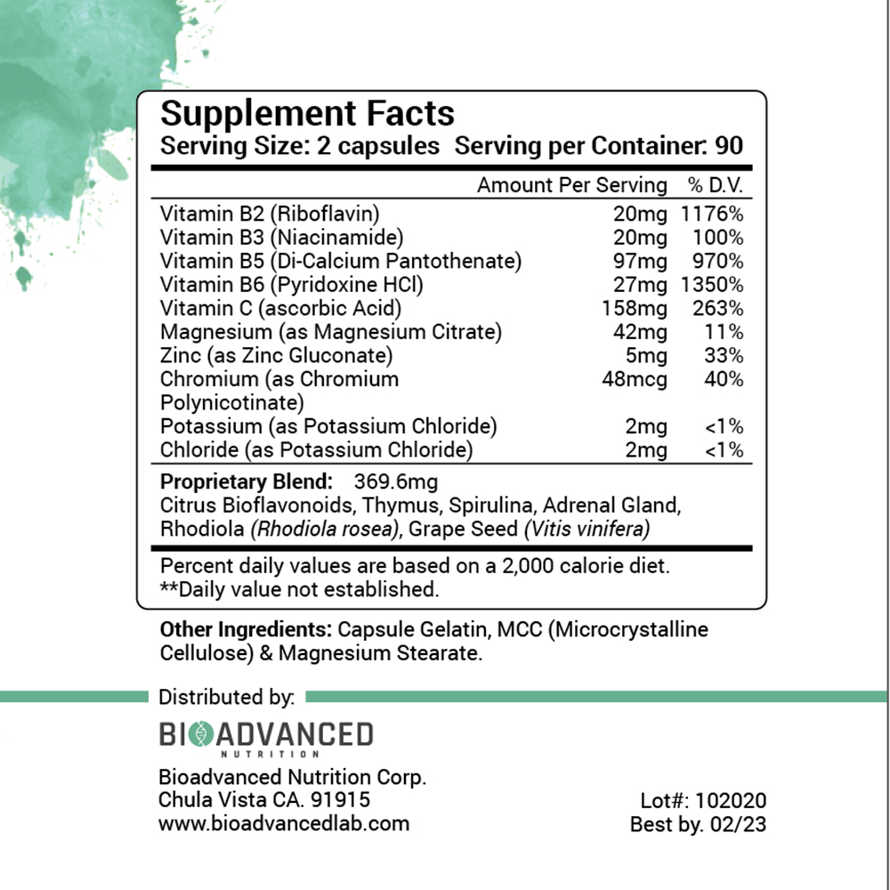 Adrenal Support – Bioadvanced Nutrition - Adrenal Support Protein Powder And Probiotics